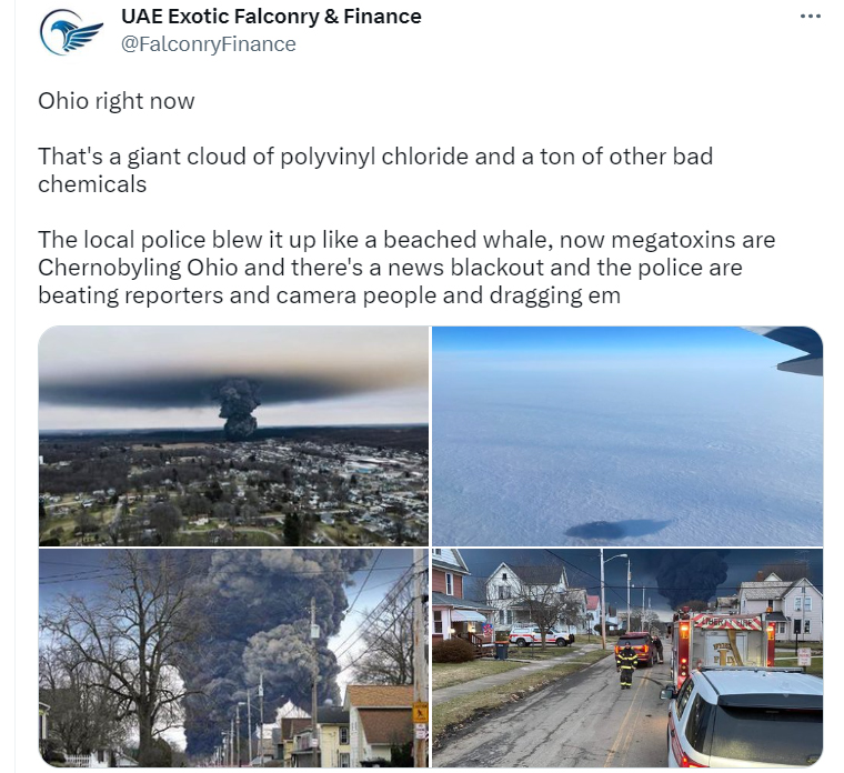 MASSIVE Environmental disaster in East Palestine, Ohio . . . Coincidence it is in PALESTINE, OH???